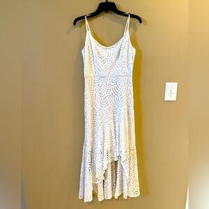 Emerald Sundae White High Low Lace Dress